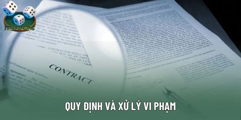 Quy định và xử lý vi phạm