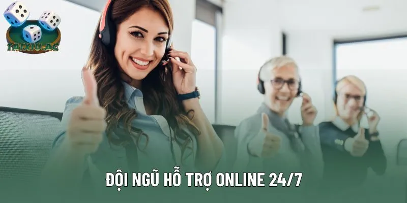 Đội ngũ hỗ trợ online 24/7
