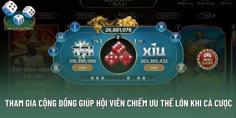 Tham gia cộng đồng giúp hội viên chiếm ưu thế lớn khi cá cược